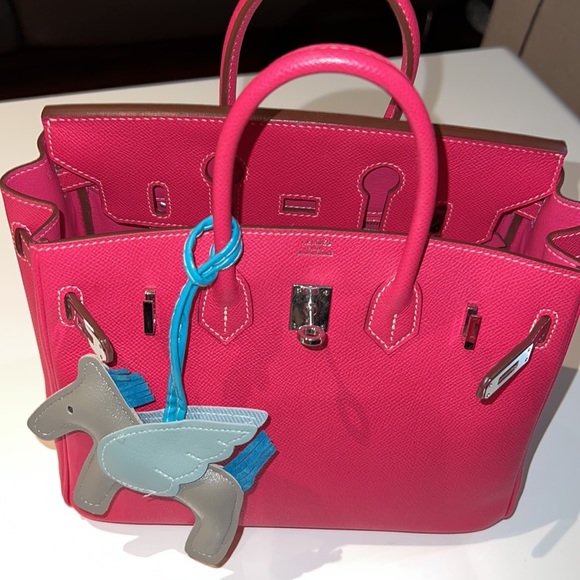 Flying horse designer Pegasus leather purse charm decorate key wristlet new - Picture 5 of 5